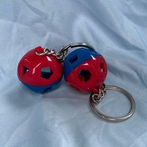 Set of 2 Tupperware Shape Toy Keychains